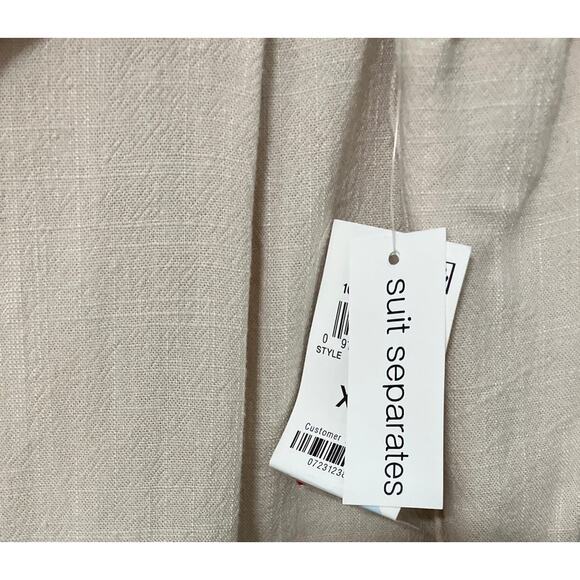 Bar III Womens Tie-Waist Paperbag Ankle Pants Beige Sz 2XL W Pockets Light Beige - Picture 5 of 8